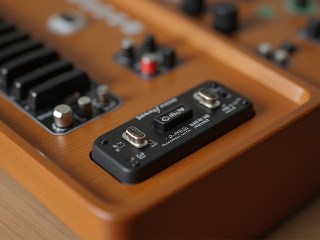 MIDI端子が組み込まれた琴のコントロール部