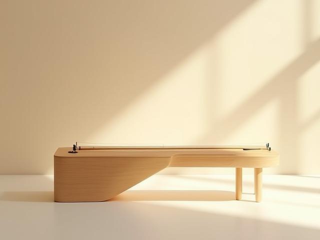 メイプル材を使った現代的な琴のデザイン