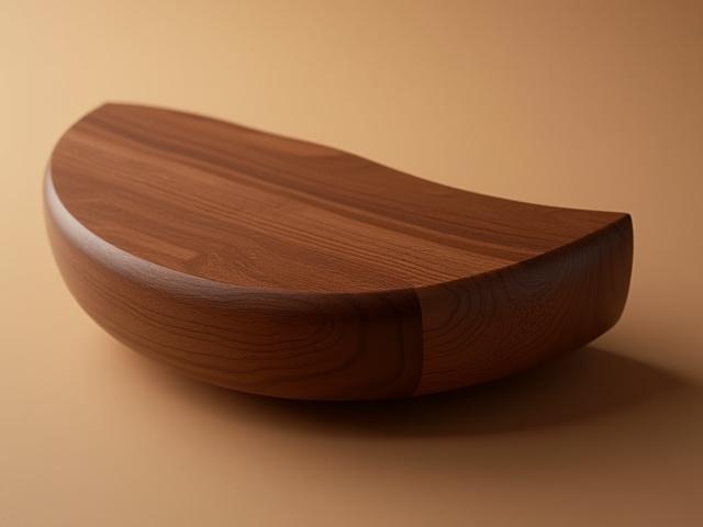 ウォールナット材を使った楽器の滑らかな曲線