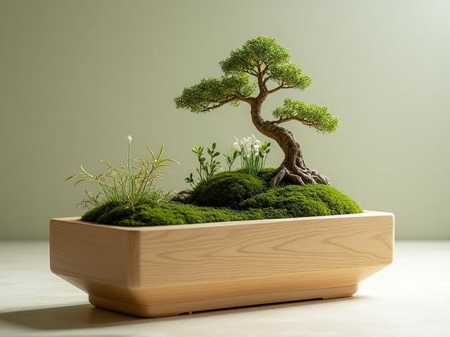 盆栽を模したカスタム琴