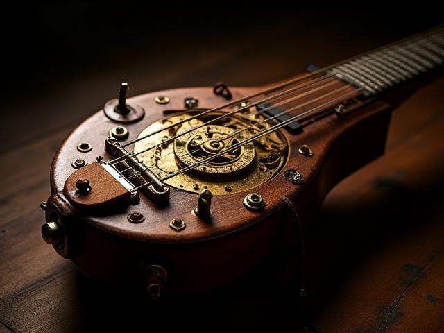 スチームパンク風カスタム三味線