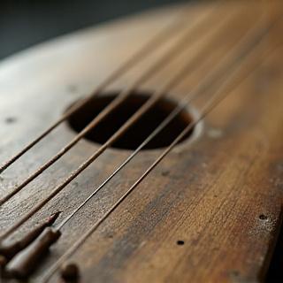 50年前に作られた古びた琴