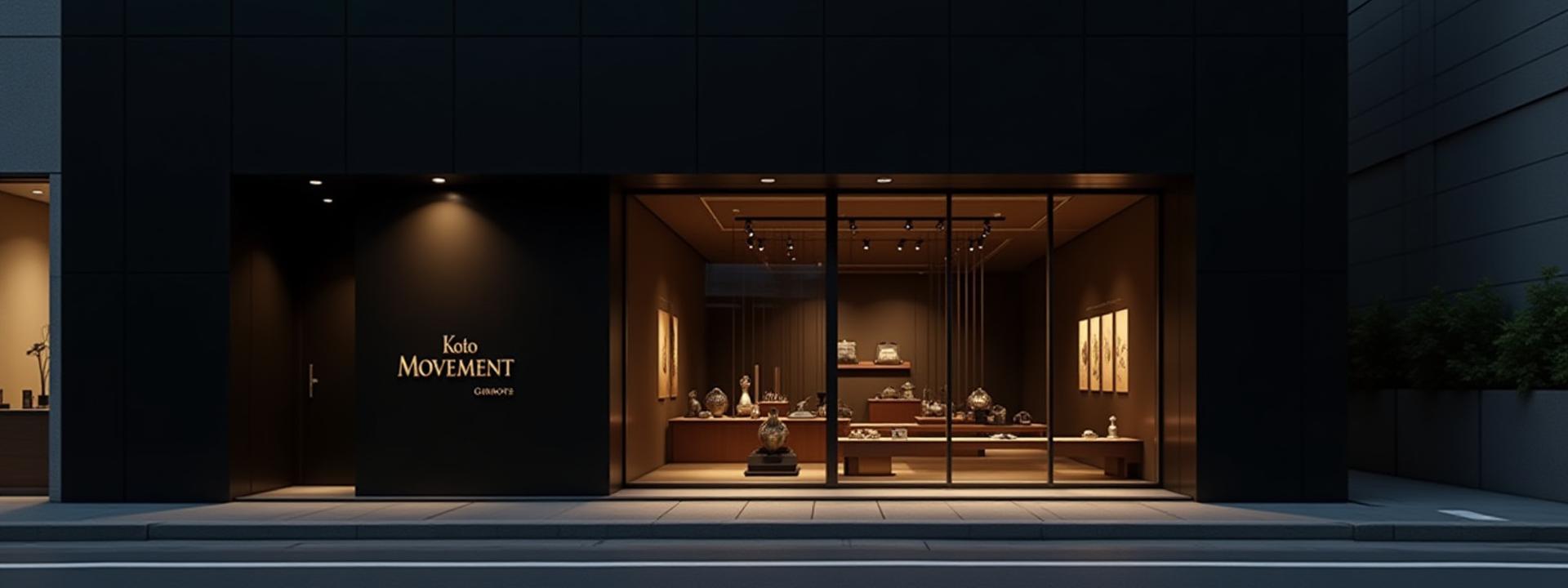 琴ムーブメント銀座店の洗練された外観